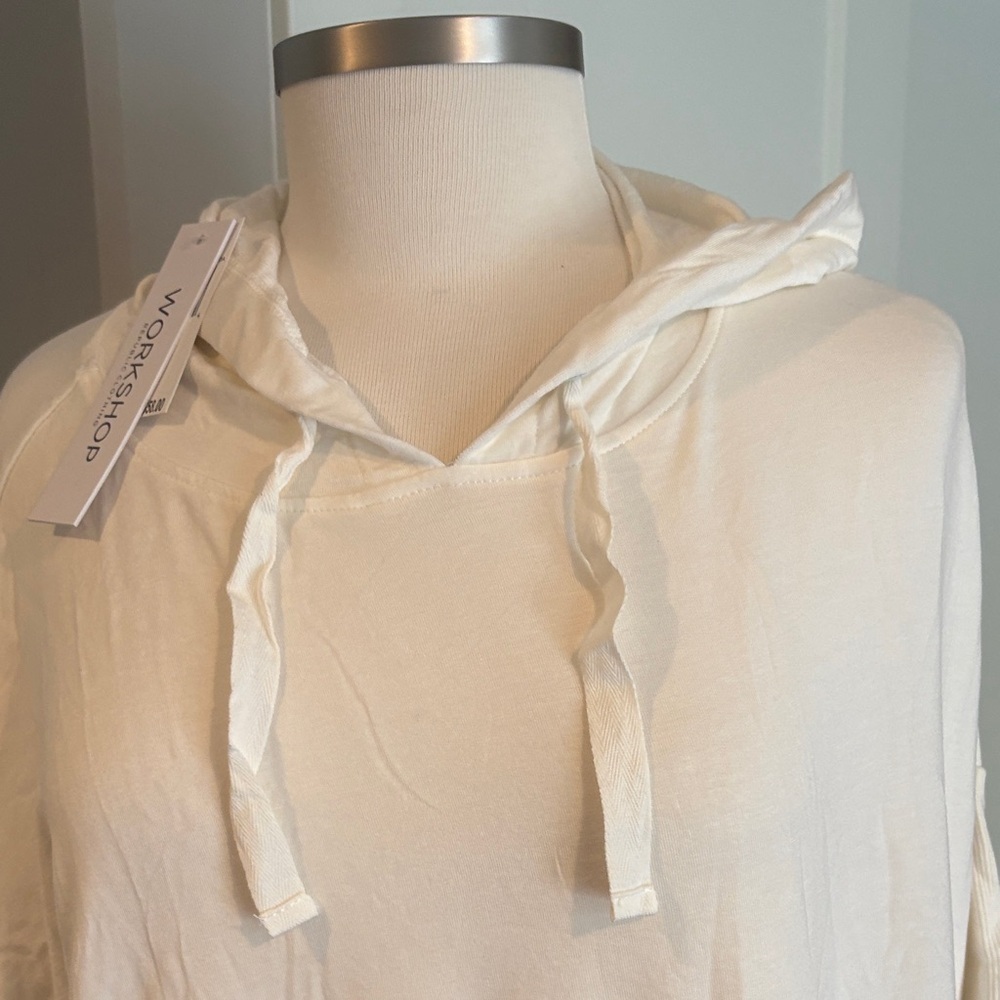 Workshop Republic Clothing white Hoodie Sweatshirt NWT - Picture 2 of 8